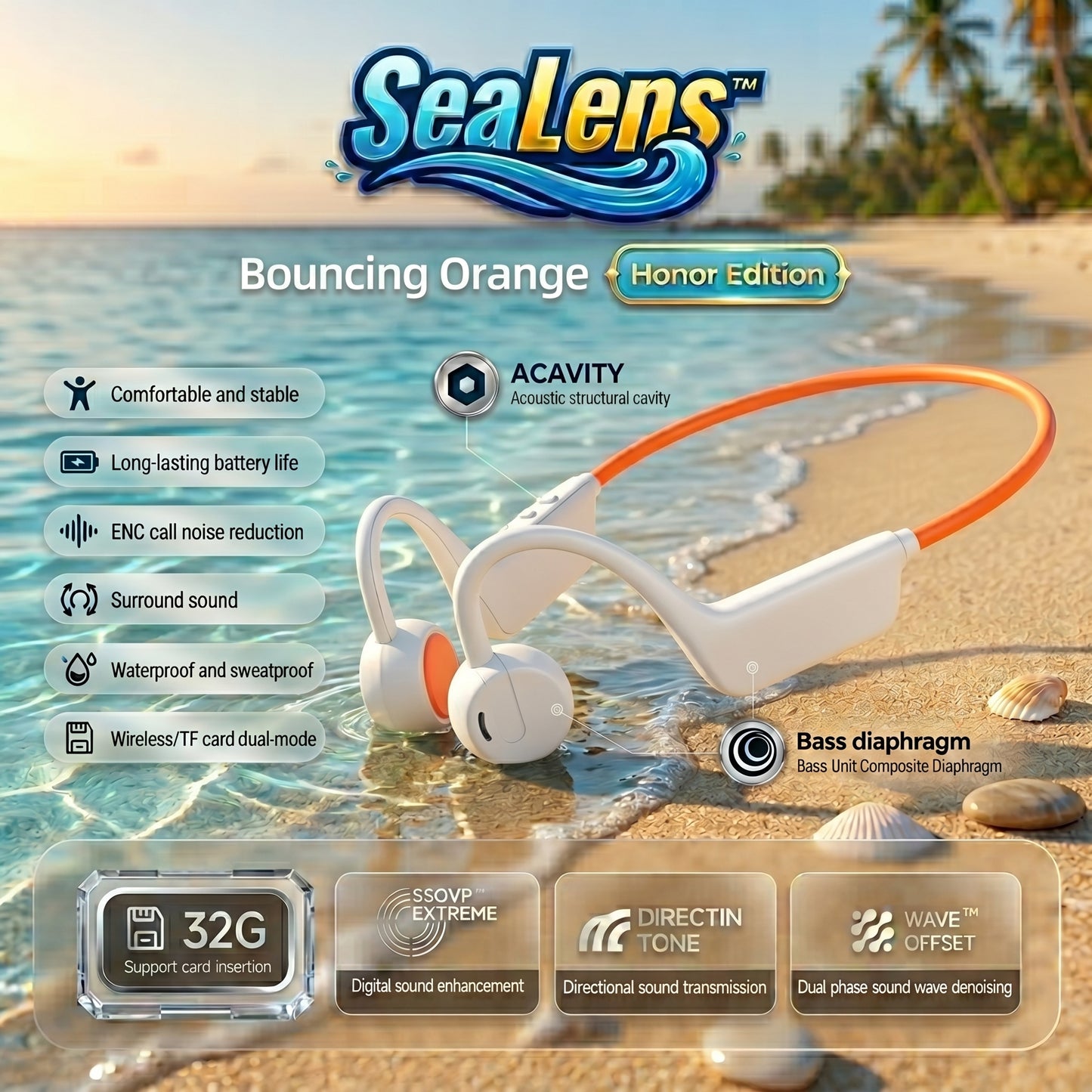 SeaSync™Pro - Bone Conduction Headphones.